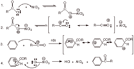 Q Although The Aluminum Chloride Is Regenerated In Step 4 Of Mechanism It Immediately Forms A Rather Strong Lewis Acid Base Complex With