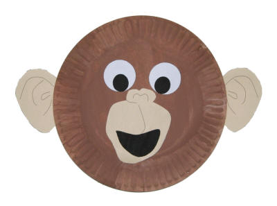 Monkey Paper Plate Face Or Mask