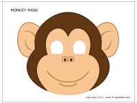 Colored Monkey Mask