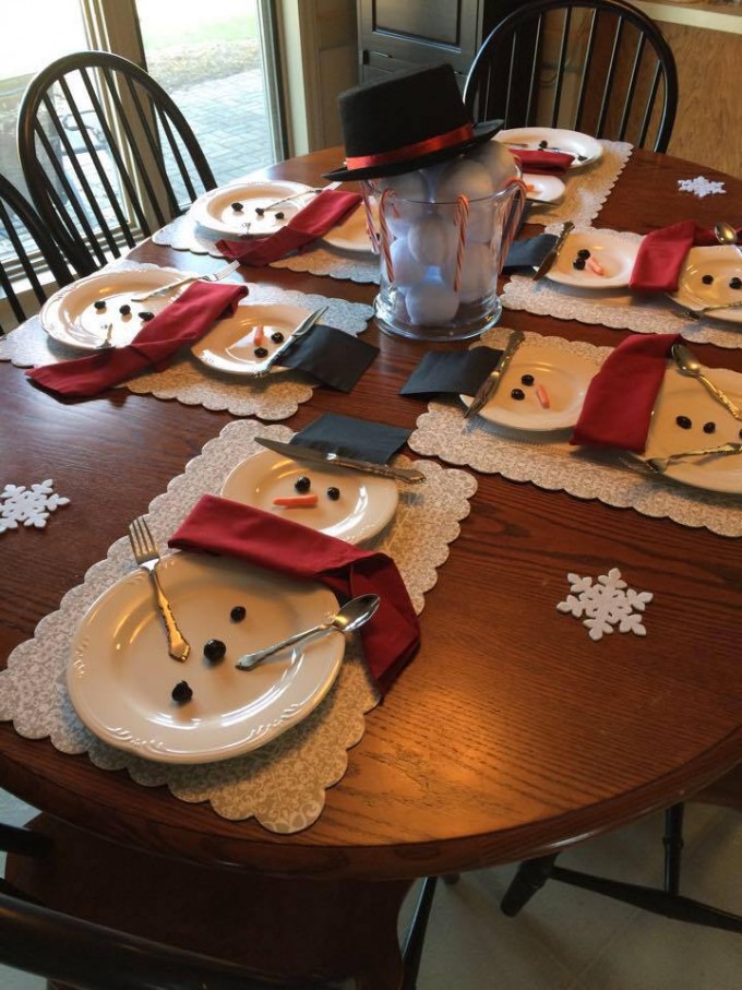 Snowman Place Setting These Are The Best Christmas Decorations Craft Ideas